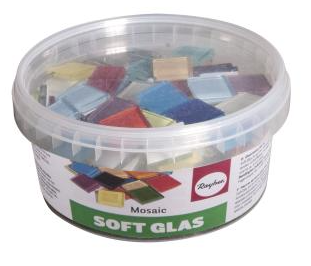Mosaic Soft Glas 500g, 2x2cm